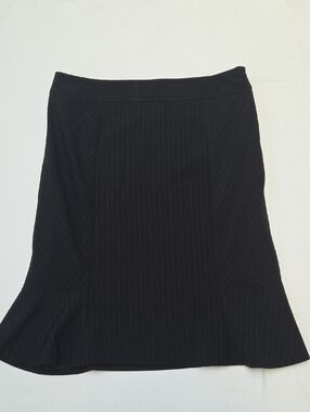 Apt. 9 Black Pinstripe A-Line Skirt